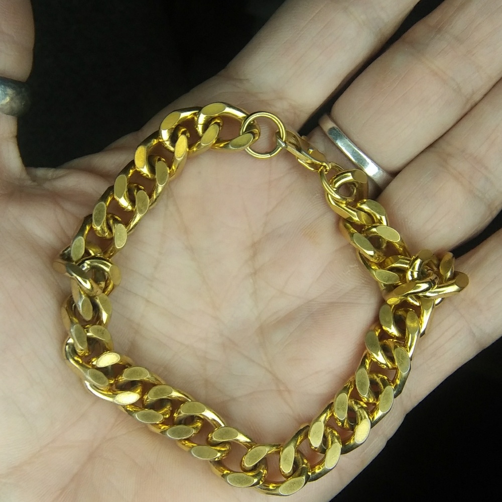 Large Gold Tone Bracelet